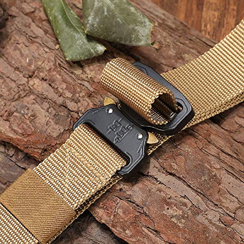 Contacts Men's Synthetic Quick Release Buckle Nylon Belt (Free Size-Beige)… 1