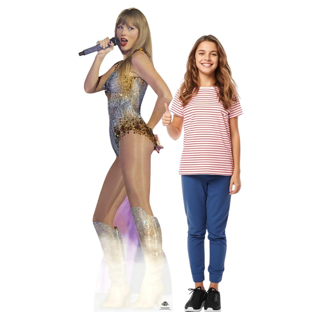 Star Cutouts CS1227 Singer On Stage Lifesize Cardboard Cutout with Mini – Music Party Decoration, Birthday Display & Fan Gift