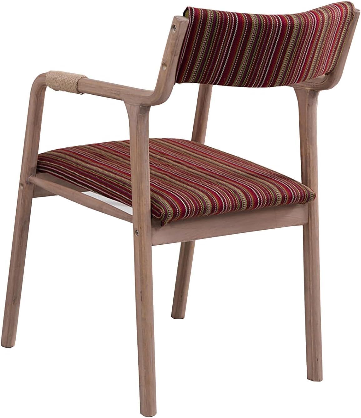 Chaise de bureau rétro confortable en bois massif avec dossier ergonomique