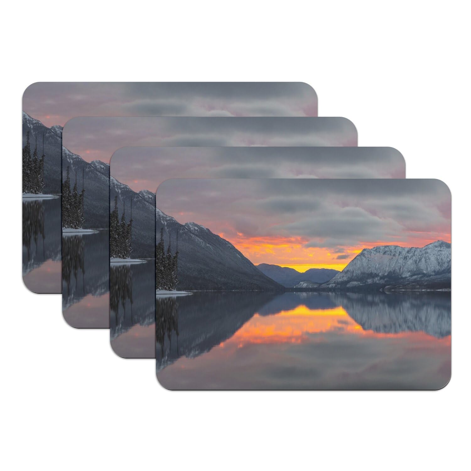 Sets de table soleil couchant et lac pour sublimer la décoration de votre salle à manger