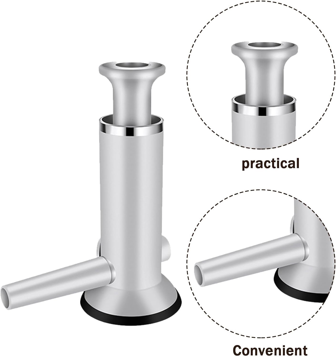 Vertical Sausage Stuffer Machine and and Space Saving Design with Stainless Steel Meatball Maker Tool for Kitchen and Small Business Use