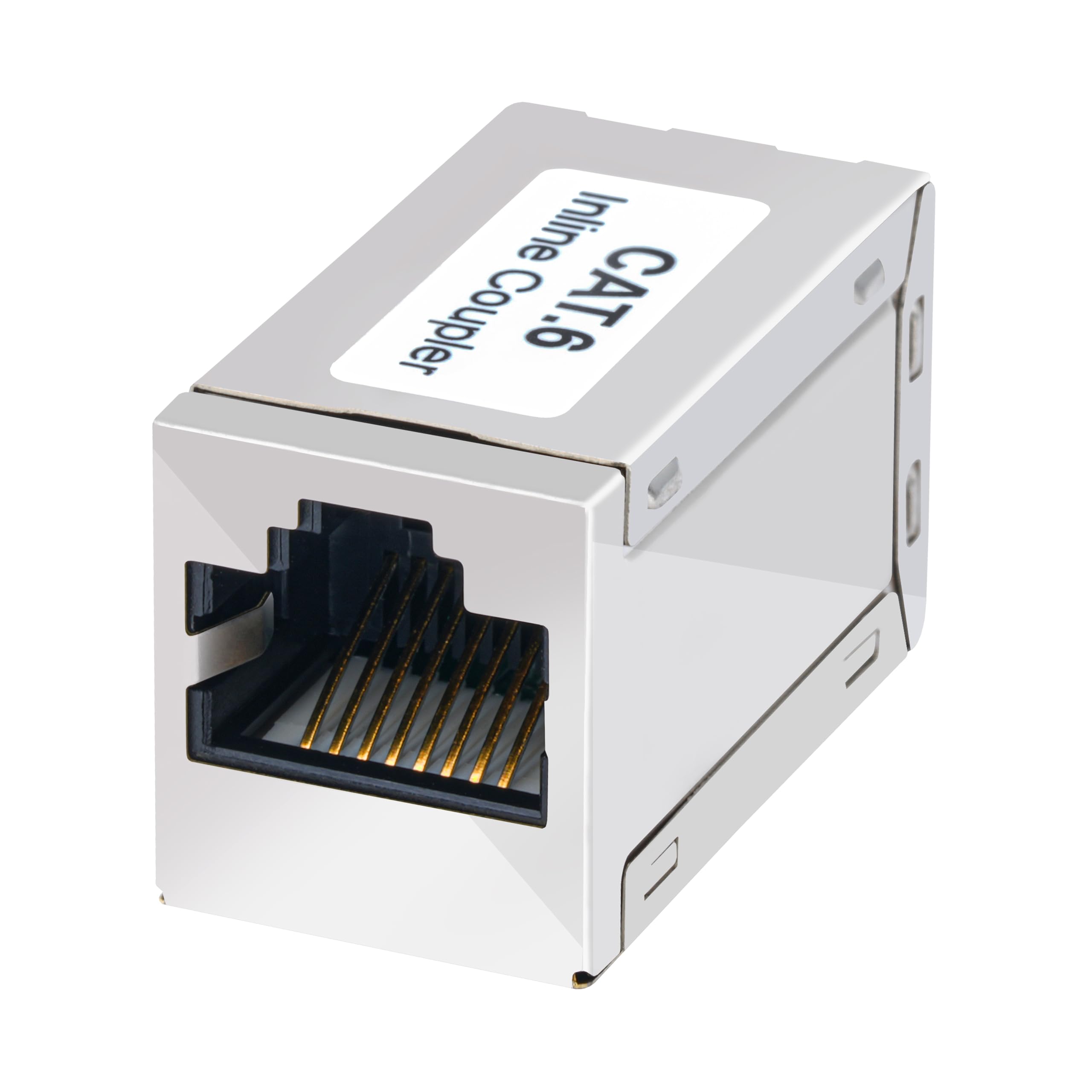 BIGtec 2 pezzi Adattatore di giunzione LAN RJ45 Ethernet Cavo di prolunga Cavo di rete Cavo patch Involucro in metallo compatibile CAT8 CAT7 CAT6a CAT5e CAT5