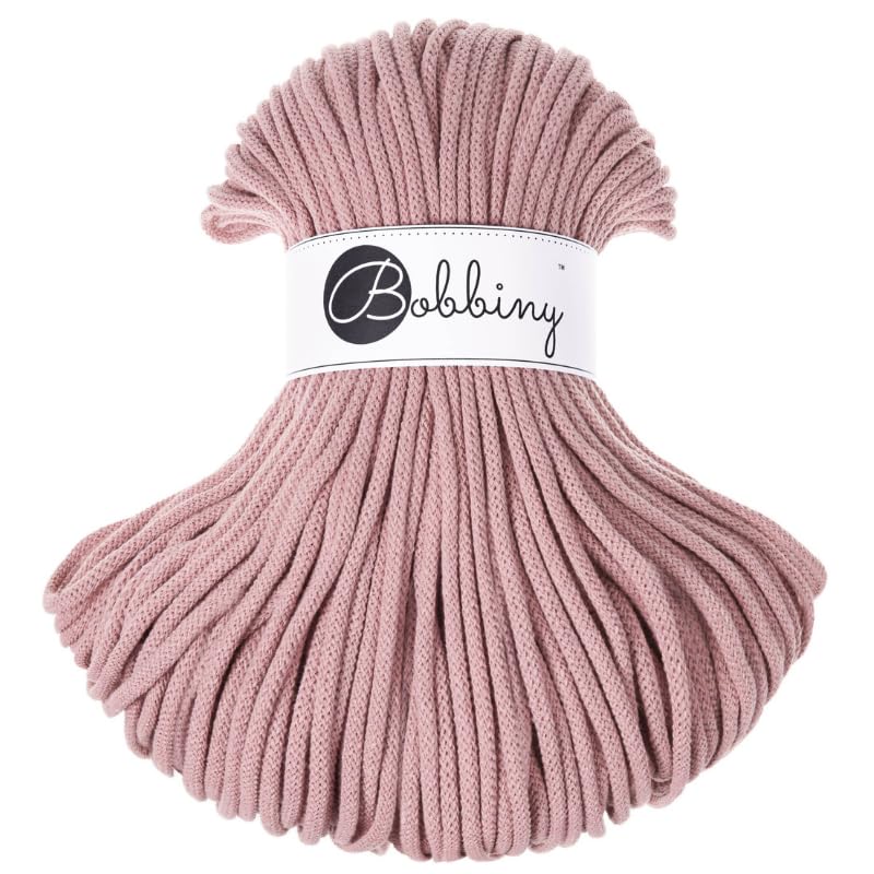 Bobbiny Premium 5mm Braided Macrame Cord (Blush) 50m — image 1