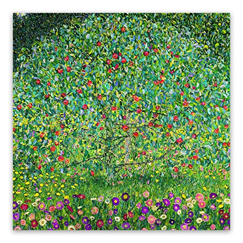 Gustav Klimt Apple Tree Wall Art Prints - Unframed Paintings Fine Art Poster Oil Paintings Reproductions - Perfect For Office, Bedroom, Bathroom, Living Room Wall Decor 12X12In/30X30Cm #TOP14