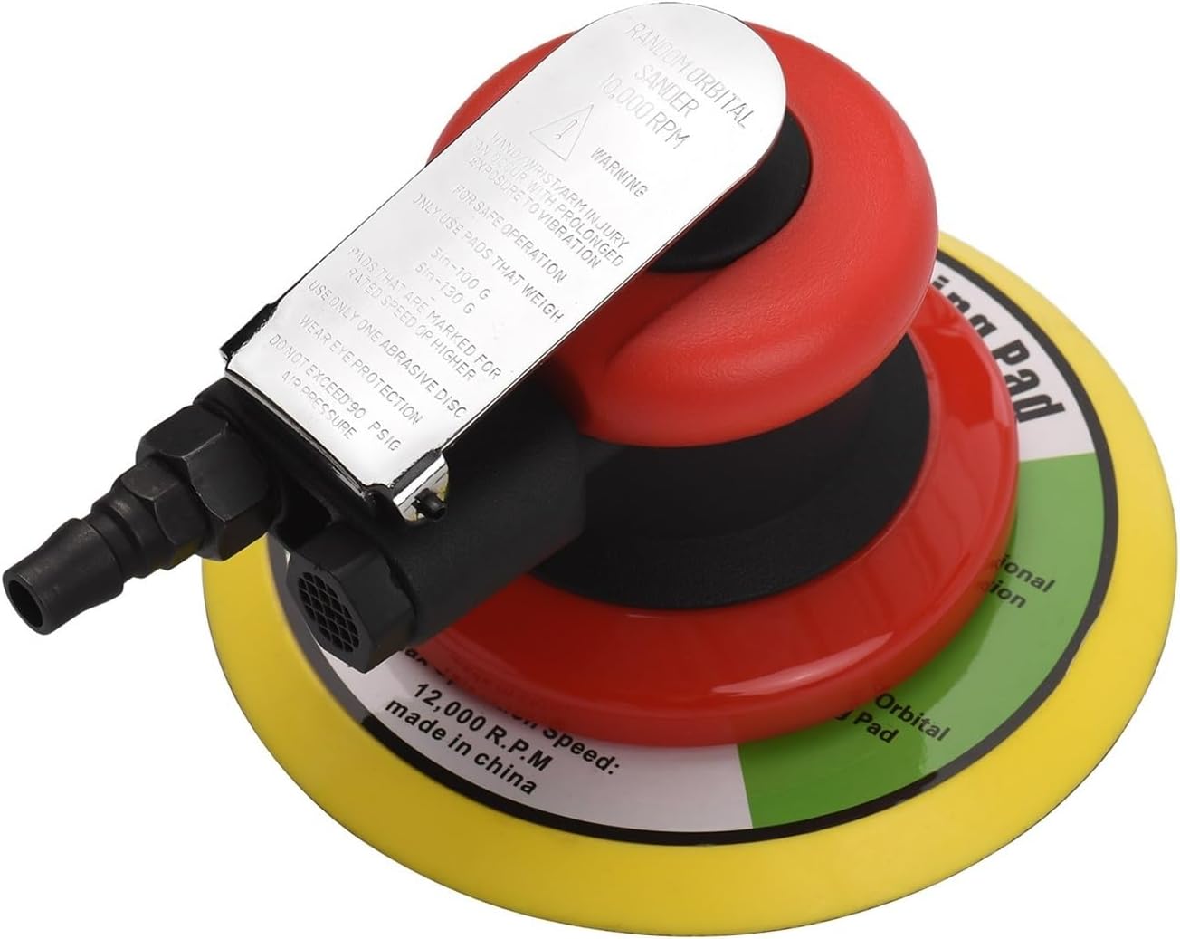 Wet Polisher Buffer 6 Inch Pneumatic Air Sander Polisher Tool Polishing Random Orbital Sander Machine Grinder for Car Paint Care Rust Removal Tools for Concrete, Marble, Granite, C