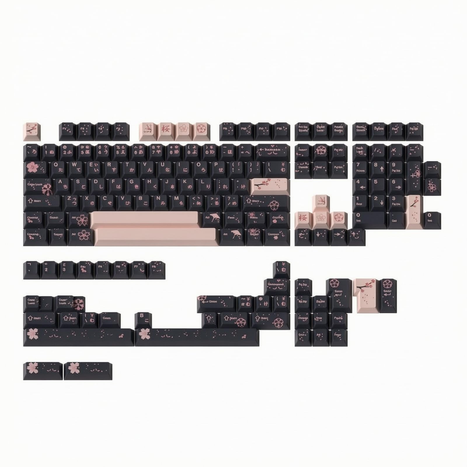 Set di Keycaps Giapponesi Keycaps in PBT Ergonomici Tasti per Giocatore