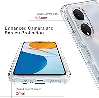 Vista 3 de Compatible con Honor X7, delgada TPU+PC híbrida a prueba de golpes transparente cubierta trasera cubierta de cuerpo completo transparente delgada