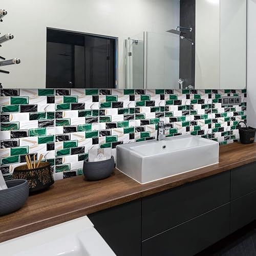 Miniatura 5 de Peel and Stick Tile Stickers Decorative Tile StickersDIY Self Adhesive Waterproof Sticky WallpaperSuitable for Bathroom, Camper, Countertop, Ceramic