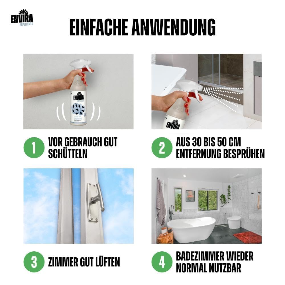 Envira Silberfischspray 5 Liter + 2L Sprüher - gegen Silber- & Papierfische | Silberfisch Spray mit Langzeitwirkung & Mittel gegen Papierfischchen - wirkt in der Wohnung, Silberfischchen loswerden
