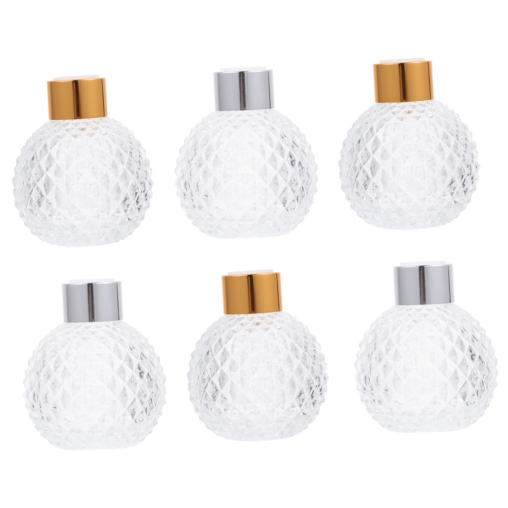 Mipcase Boccette Profumo Ricaricabili in Vetro 6 Pezzi, 100ml, Lavabili e Riutilizzabili per Oli Essenziali, Regalo di Natale Colore Casuale