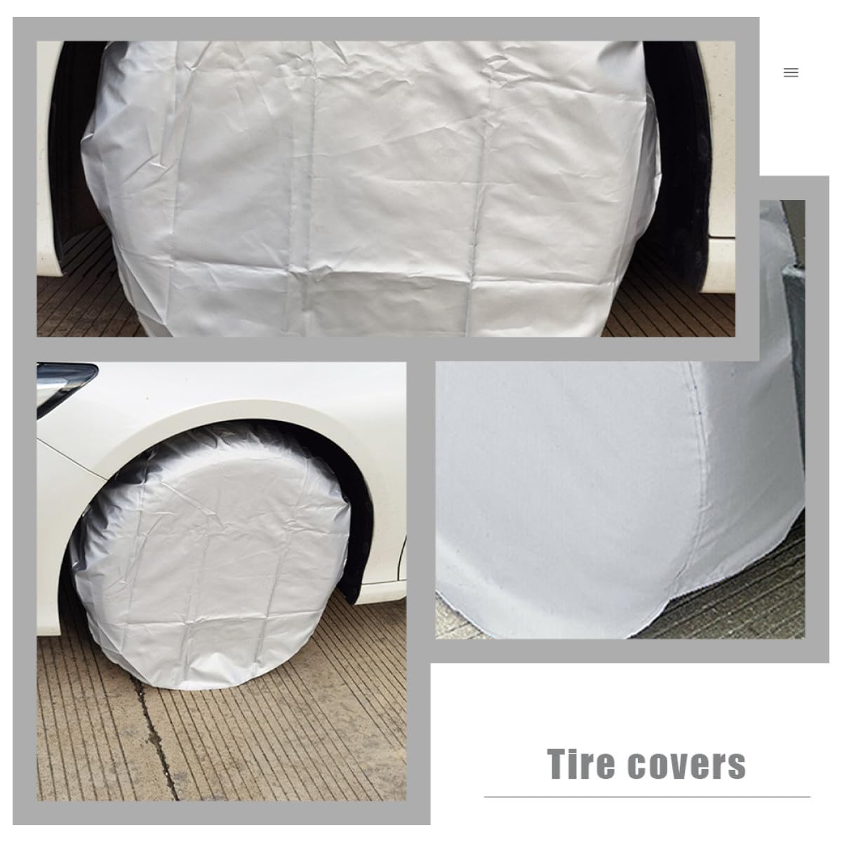 Alipis 4piezas Cubiertas para Neumáticos Fundas Protectoras Oxford para RV y Camiones Resistentes y Fáciles De Instalar