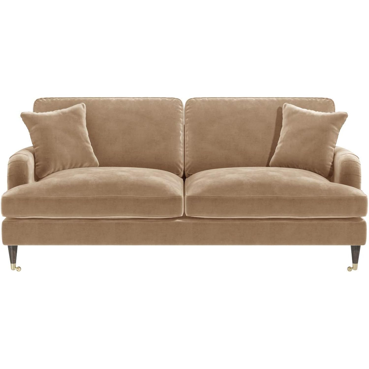 Payton Beige Velvet 3 Seater Sofa Amazon.co.uk Kitchen & Home