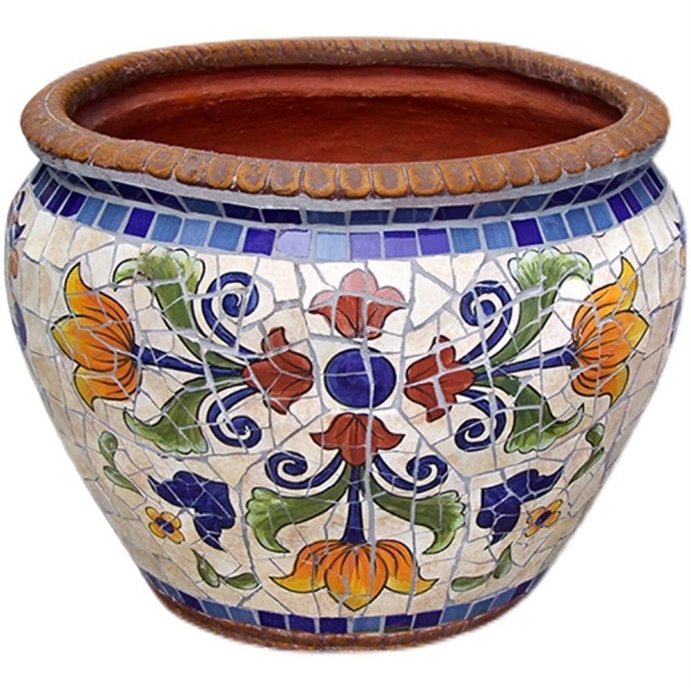 Doniczki na kwiaty Śródziemnomorska charakterystyczna FRP Ceramiczna doniczka na kwiaty Europejska Amerykańska ręcznie malowana Extra Ceramiczna doniczka na,