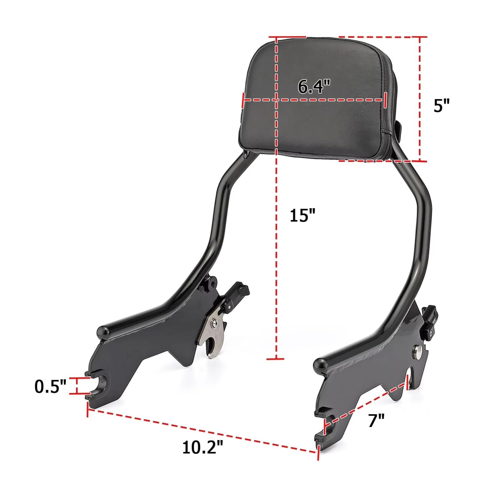 Sedili per Motocicletta Schienale passeggero Corto Sissy Bar SOFTAIL per Harley FLDE FLHC FLHCS FLSL FXBB FXBBS FXST 2018-2025