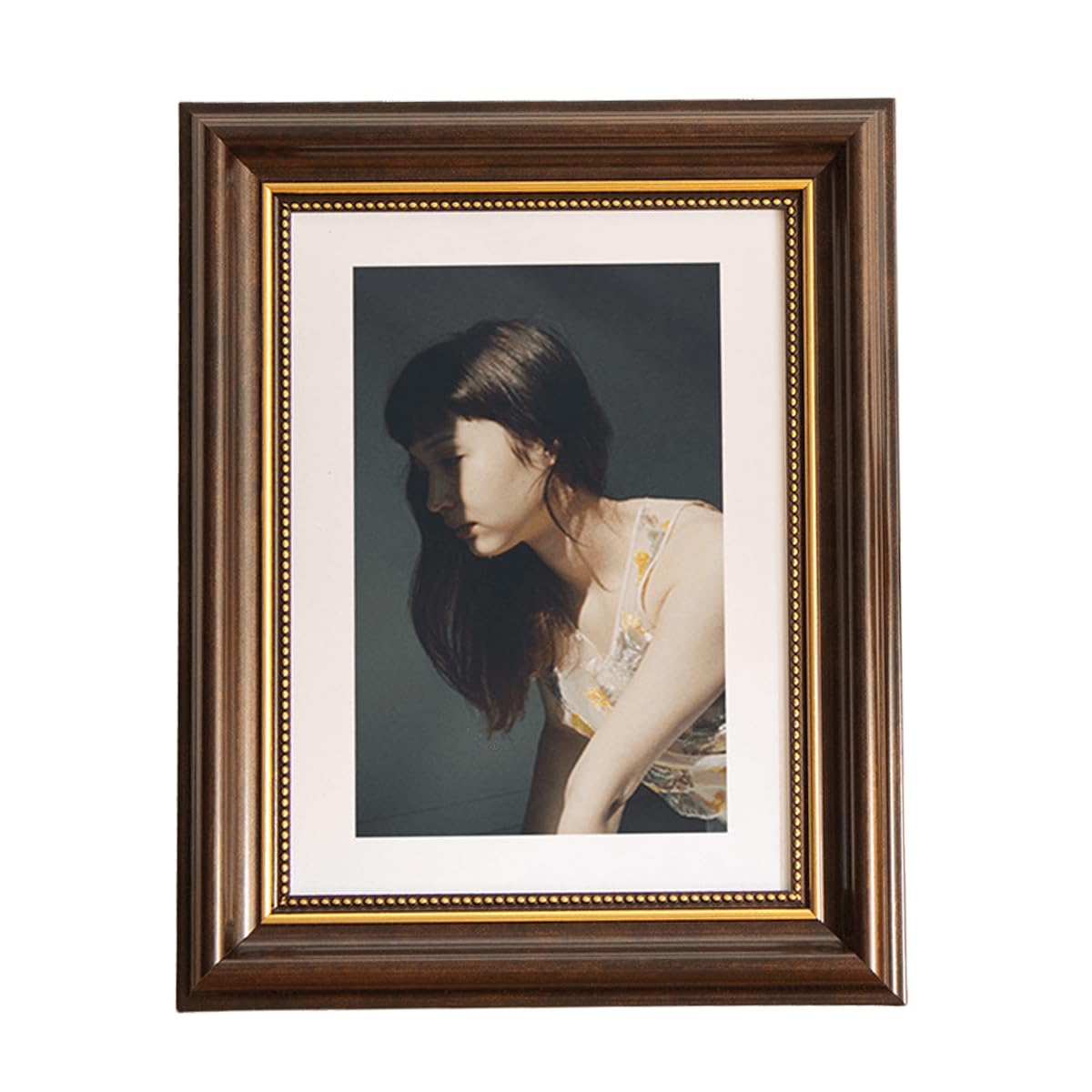 marysgift Photo Frames 8x6 Wooden Picture Frame Rustic Brown for Tabletop Gift for Grandpa Grandma (Brown,8x6) โ image 1