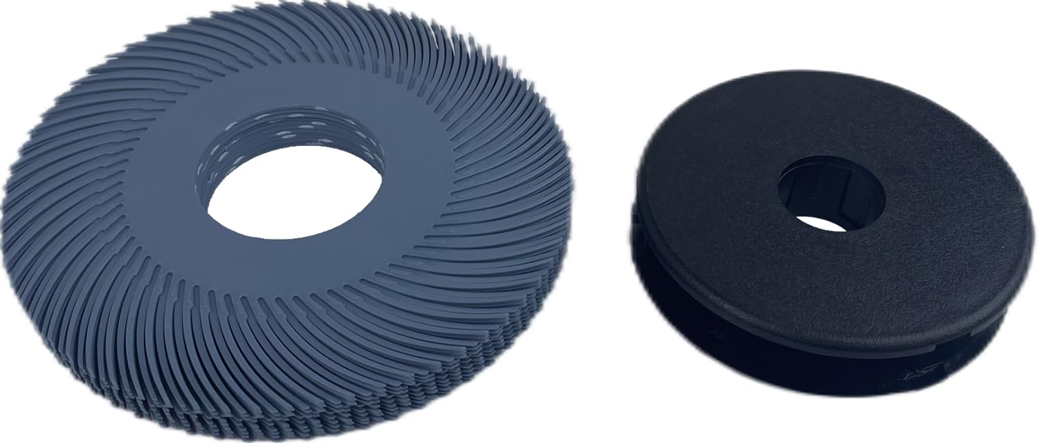 10pcs 6 Inch Radial Bristle Brush with Adapter 400 Grit, Abrasive Disc for Metal