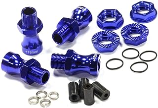 Integy RC Model C23103BLUE 17mm Hex Wheel (4) Hub +18mm Offset for Traxxas 1/10 T-Maxx, Revo