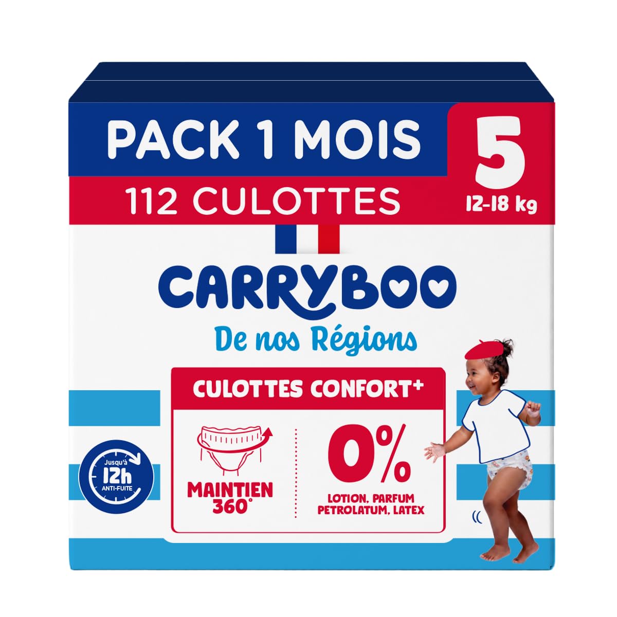 Carryboo - 112 Culottes Taille 5 (12-18kg) - Saines et Ultra Absorbantes