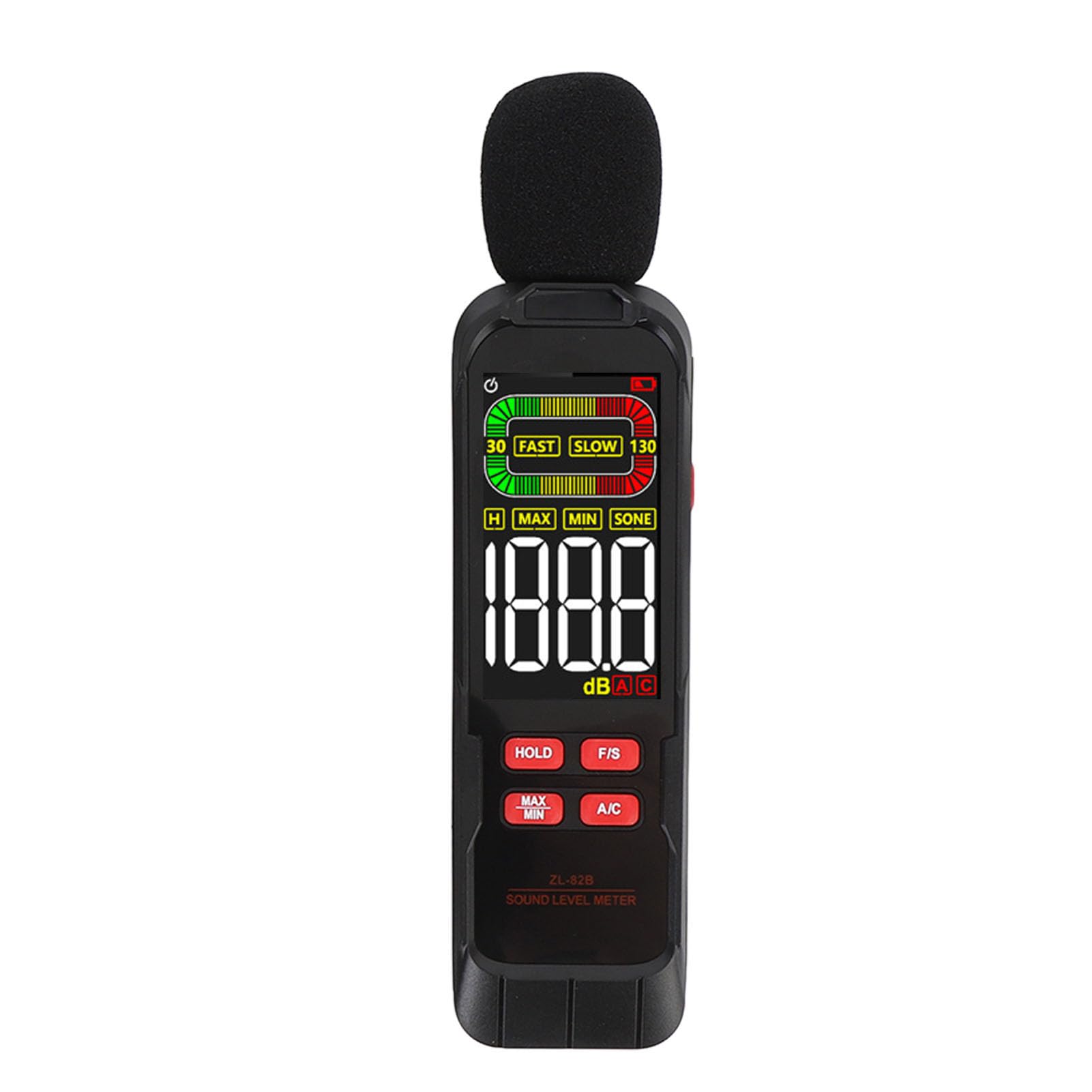 Decibel Meter, Portable Sound Level Meter Sound Meter Decibel Meter Sound Level Reader with AC Weighting LCD Color Screen Backlight for Home Construction Site