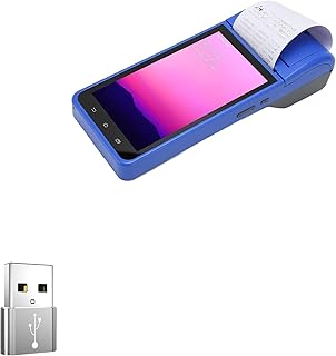 BoxWave Adapter Compatible with PUSOKEI Portable POS PDA Receipt Printer (5.5 in) - USB-A to C PortChanger (5-Pack), USB Type-C OTG USB-A Convert Charging Data - Metallic Silver