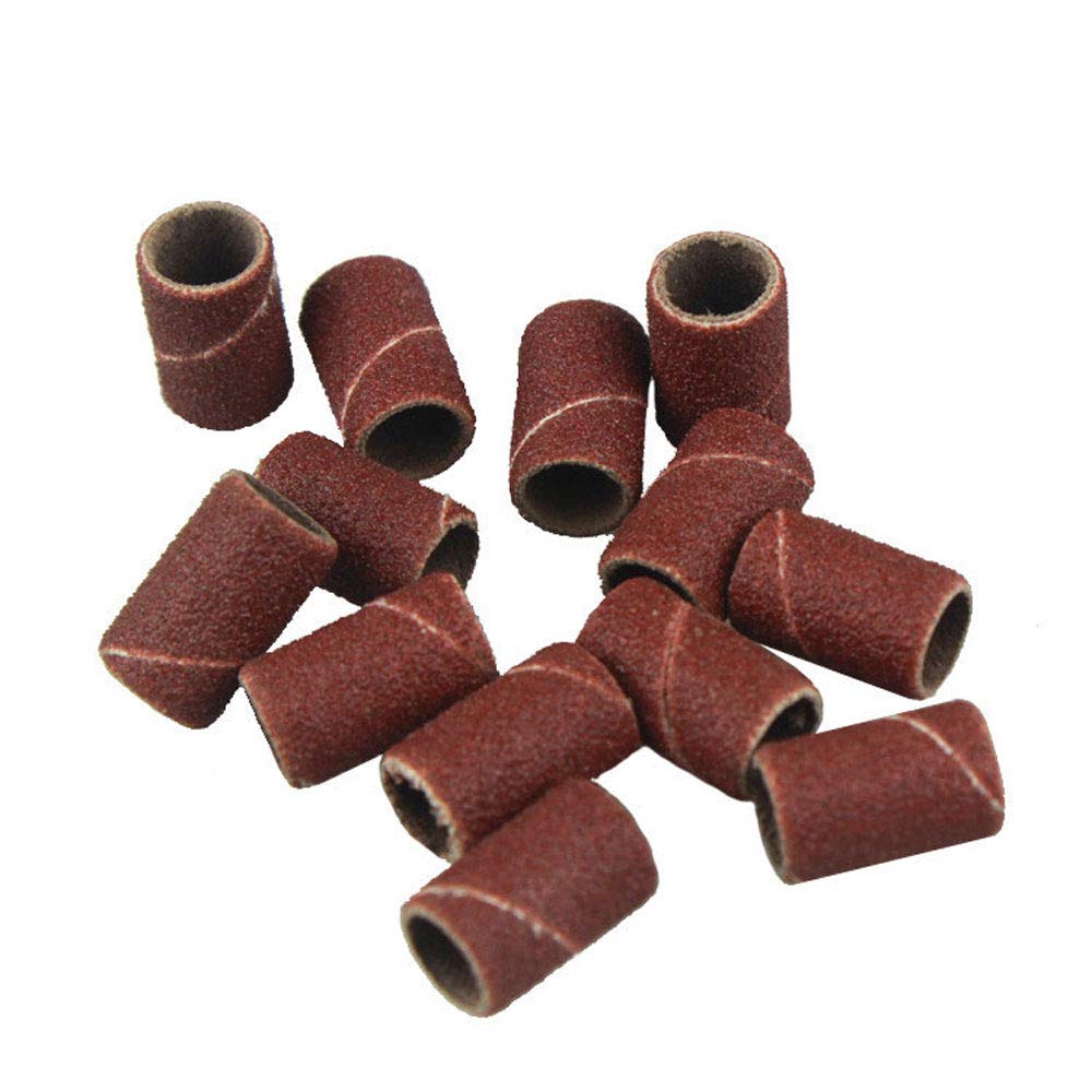 Kit di 200 nastri abrasivi con 4 mandrini, piccoli anelli di carta vetrata per la rimozione della ruggine del metallo, legno, lucidatura (80 #)