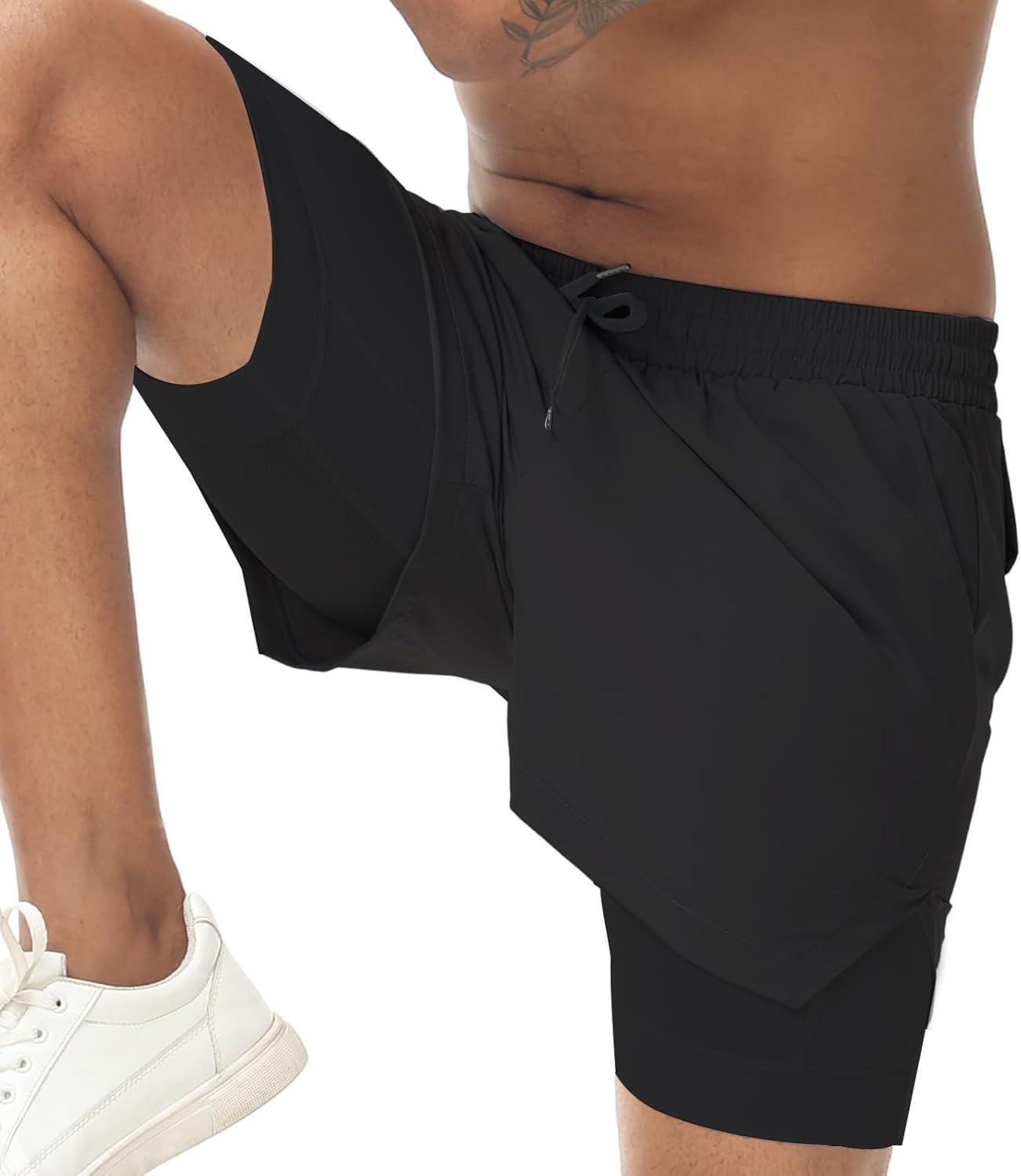 Muscle Killer Men's 2 in 1 Running Shorts Quick Dry Gym Athletic Shorts with Liner Workout Short for Men with Pockets - Image 5