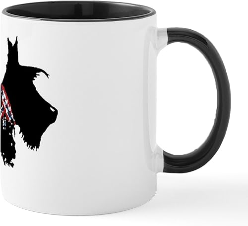 CafePress Scottie Dog Mug - Taza de café de cerámica de 11 oz (11.0 fl oz)