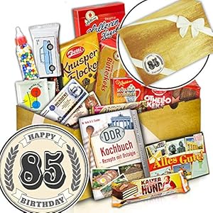 Süßes DDR Set + 85 Geburtstag Geschenk + Geschenke 85. Geburtstag