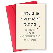 Funny Valentines Day Gifts for Him Her, Valentines Day Card for Men Women, Naughty Anniversary Birthday Card for Boyfriend Husband Fiance Fiancee Girlfriend Wife , I Promise to Always Be by Your Side