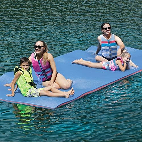 Floating Water Mat Recreation Foam Pad Adults Kids Relax On Pool Lake&Ocean 18' x 6', Blue