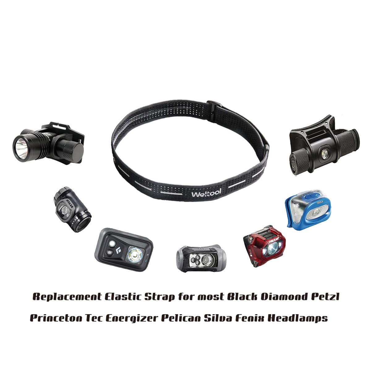 Amazon.co.jp: Weltool HB2 ヘッドランプ ストラップ 交換用 伸縮性