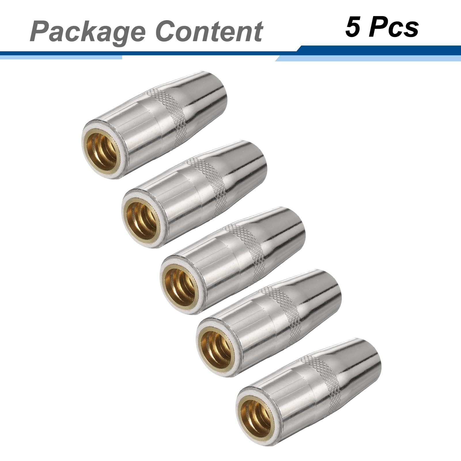 QUARKZMAN 5Pcs Ugello Per Pistola Saldatura Mig 1/2" Orifizio KP2742-1-50R