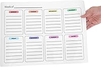 Vista 5 de BETOOKY White Board Weekly Planner Adhesive Sticker - Weekly Calendar for Refrigerator - Dry Erase Fridge Calendar - Organizes Week Schedules Chores