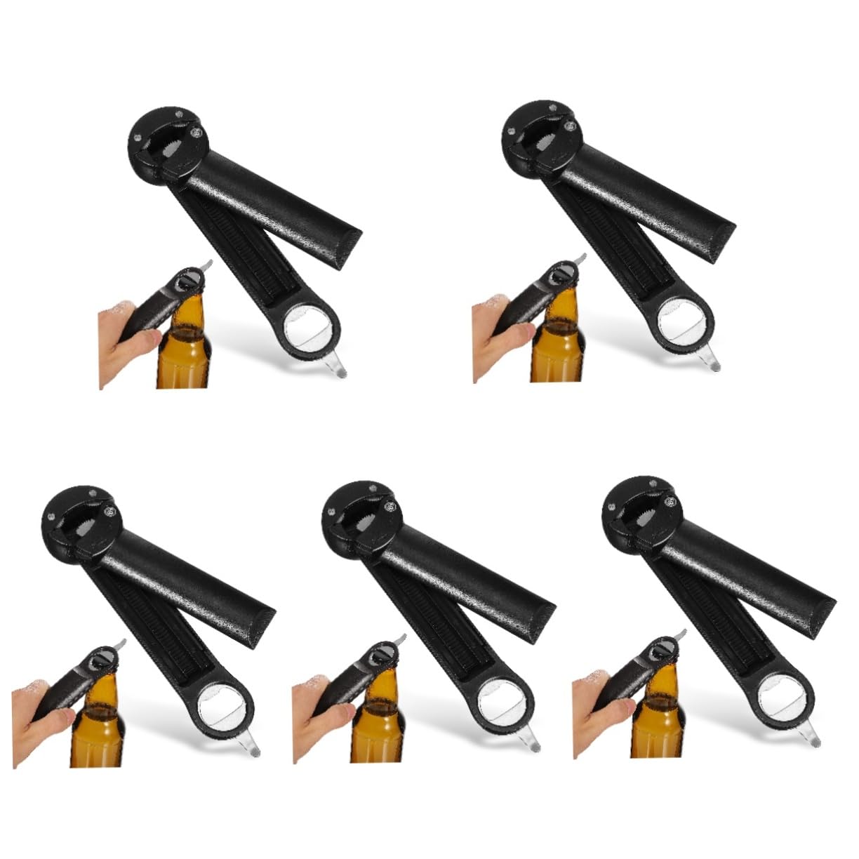 PRETYZOOM Apriscatole Regolabile Da 5 Pezzi Apribottiglie Multifunzione Apriscatole Per Barattoli E Apribottiglie Non in Dotazione Per Anziani