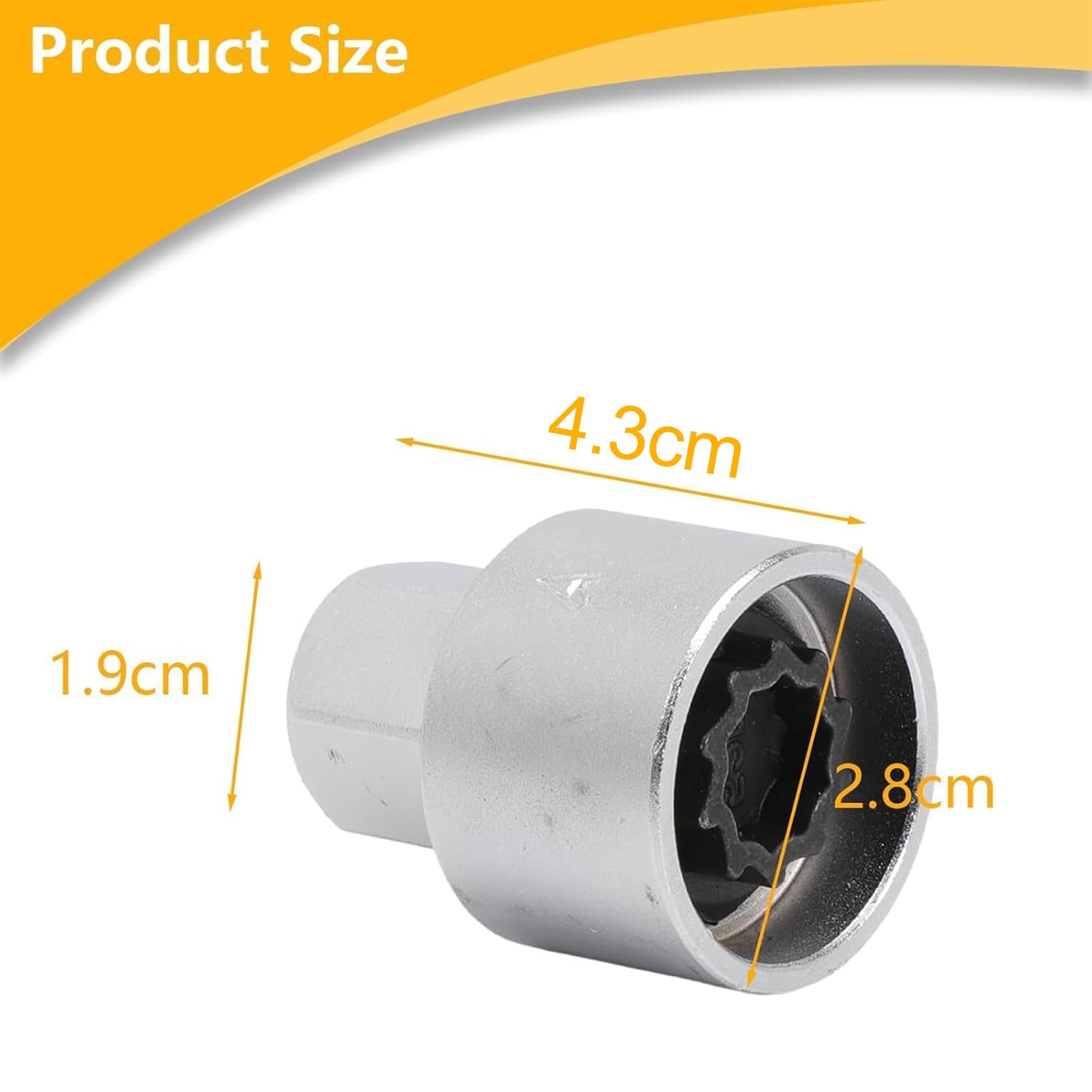Adaptateur d'antivol de jante 525, adaptateur d'antivol de jante pour VW, adaptateur d'antivol de jante pour VW, outil de retrait de serrure, écrou de verrouillage de jante pour VW, écrou de sécurité