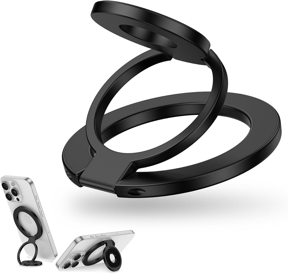 Magnetic Phone Ring Holder Magsafe Grip for iPhone 17/17Air/16/15/14/13/12/11 Pro Max, Dual-Sided Magnet Finger Grip Phone Stand Kickstand for Mag Car Mount, Samsung, Pixel Snap Ring Stand