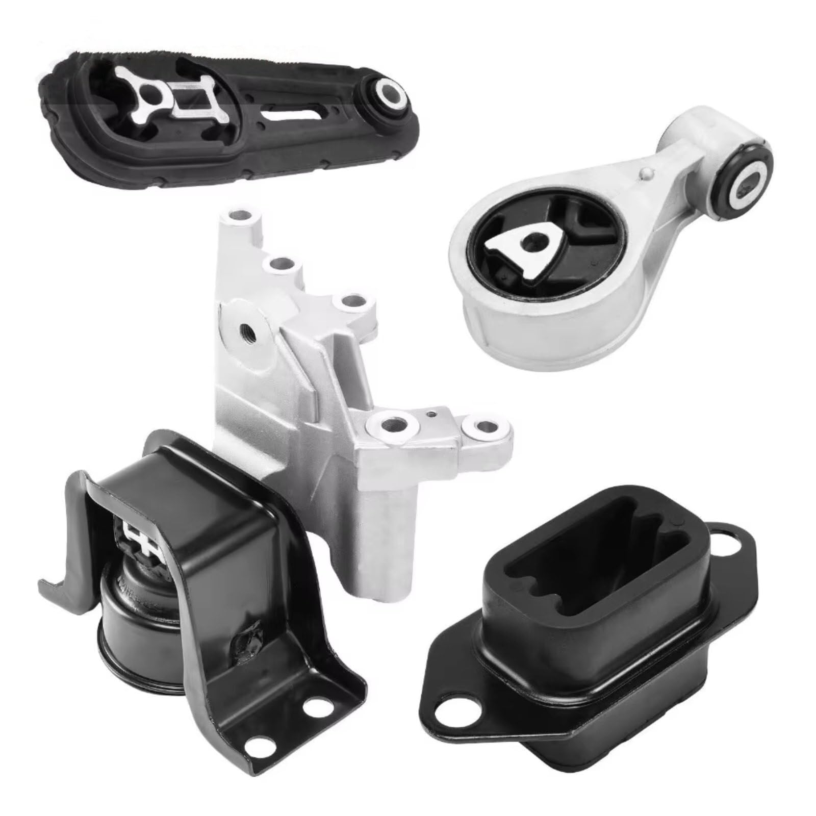Car Engine Mounts Compatible with Nissan for Sentra 1.8L 2012-2019 4PCS Engine Motor Transmission Mount Bracket Support Holder 113601KA0A 113501KC0A