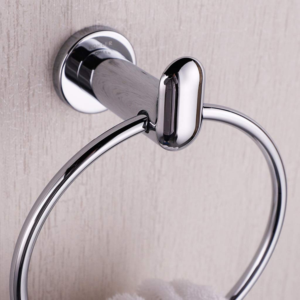 Anello portasciugamani Acciaio Inossidabile Finitura cromata Argento Portasciugamani Portasciugamani Ciondolo Hardware da Bagno