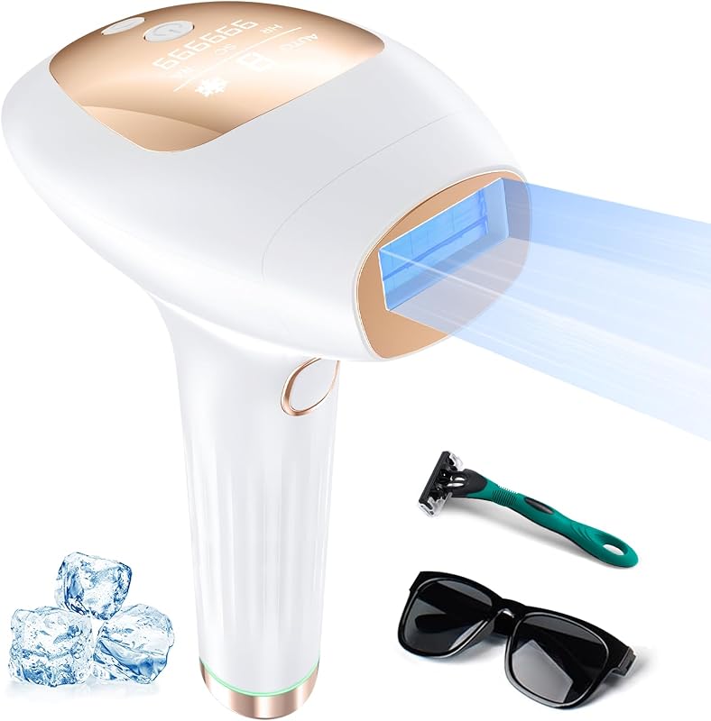 Hair Removal with Cooling, Painless IPL Hair Removal Device for Women and Men, at-home Hair Remover for Armpits, Legs, Face, and Bikini Line