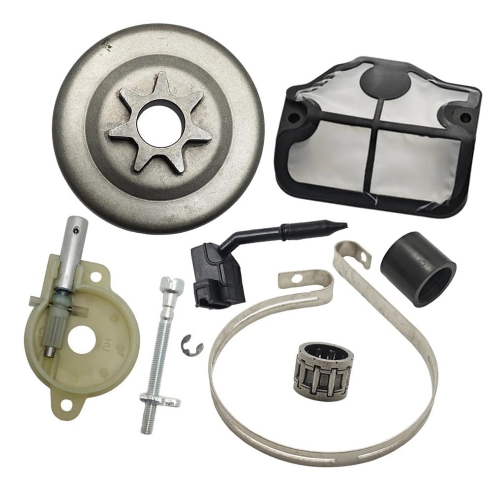 325 "-7T Tamburo Frizione Olio Tendicatena Kit Fascia Freno Adatto for Husqvarna 142 141 137 136 36 41 Motosega Seghe a Catena Pezzi di Ricambio