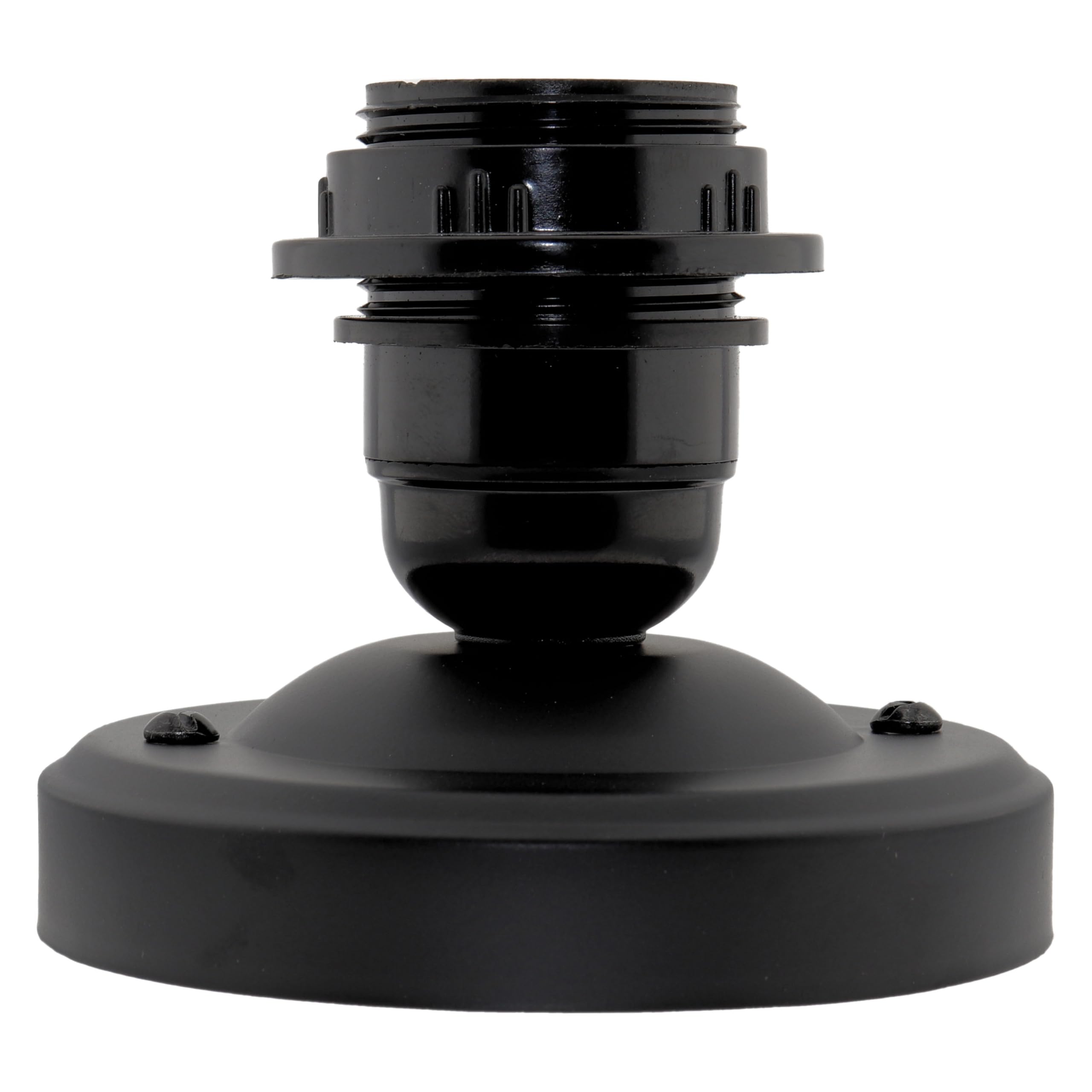 Deco Styled Metal Ceiling Rose with Bakelite E27 Bulb Fitting, Ready-Assembled Batten Lampholder, UK Made - Image 3