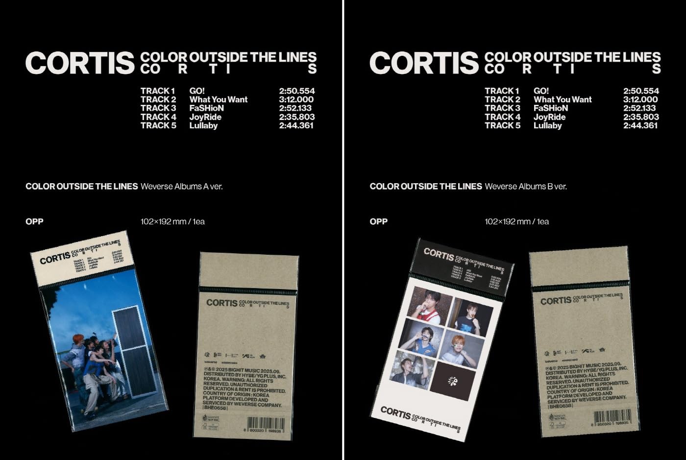 Cortis - 1st EP Color Outside The Lines Weverse Albums version (2