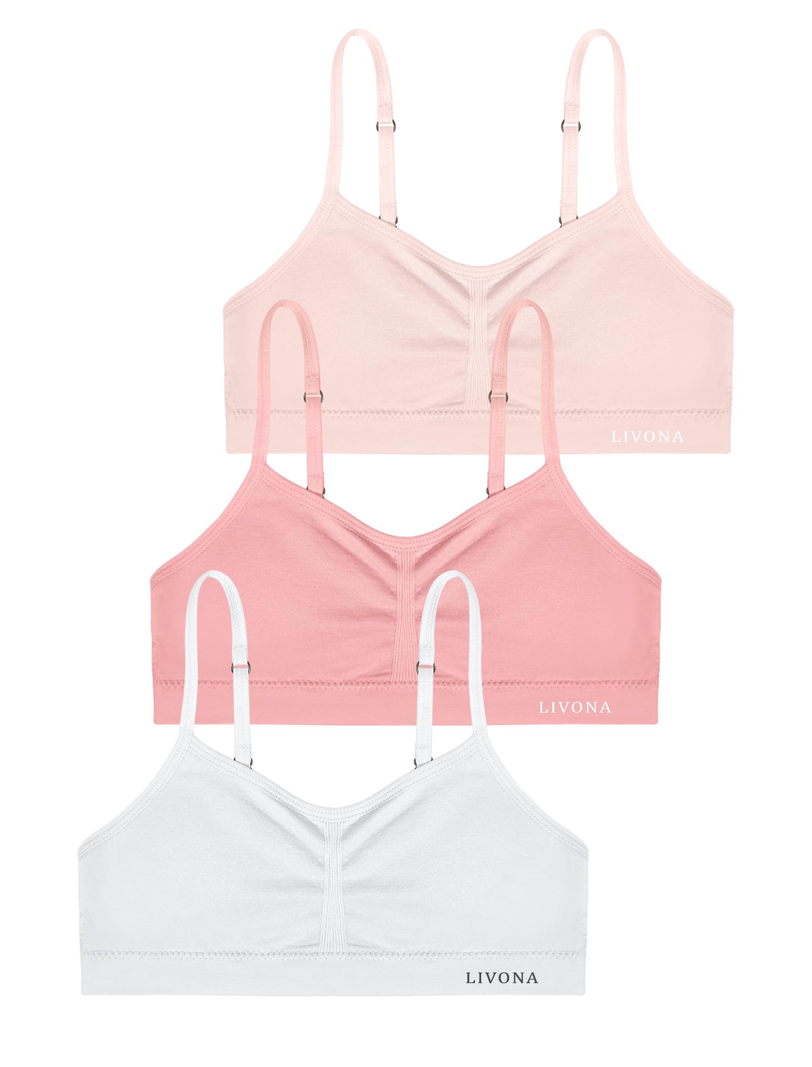 Training Bras for Girls-Sports Bra Padded Everyday Bra Bralette Crop Cami Tank Top 6-14