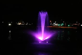 Kasco RGB LED Lighting 3 Fixtures for 1/2-1 HP Units Runs on 24V DC at 5W per Fixture | 3 Rhythmic Sequencing Patterns with 100 ft Power Cord | RGB Fountain Decor Lights (Fountain NOT Included)