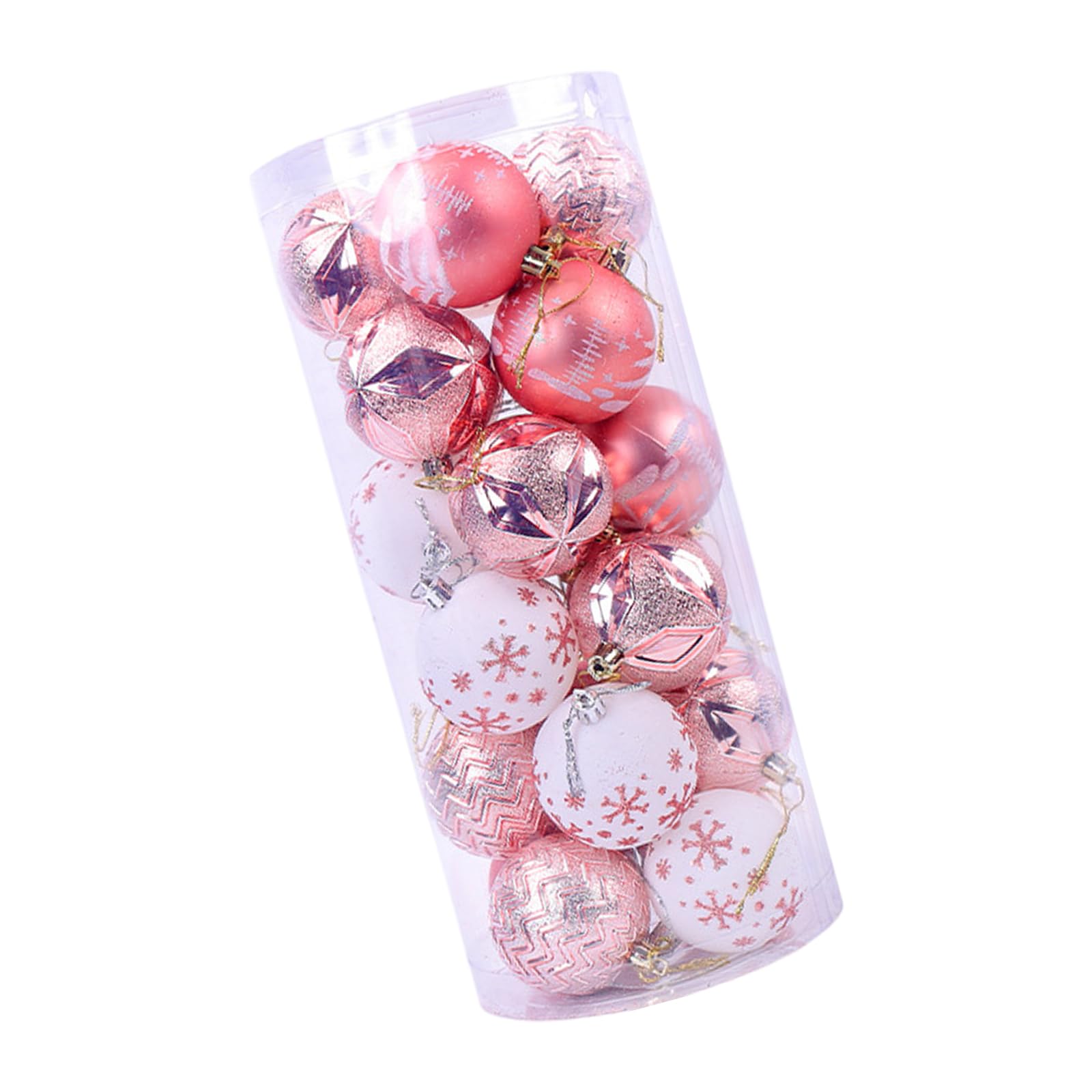 Elnwnnkc 24Pcs Shatterproof Hand Painted Sphere Christmas Tree Hanging Sphere Set Festival Ornament Sturdy Baubles Decors Hand Painted