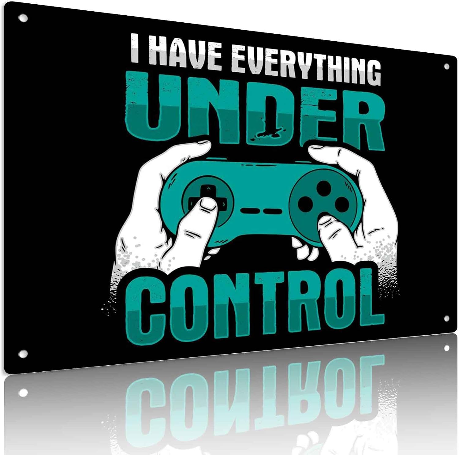 Funny Gamer I Have Everything Under Control Aluminum Metal Sign, 8 X 12 Inch, Vintage Wall Decor for Game Room, Man Cave, Bedroom, Gifts Men Women Teens