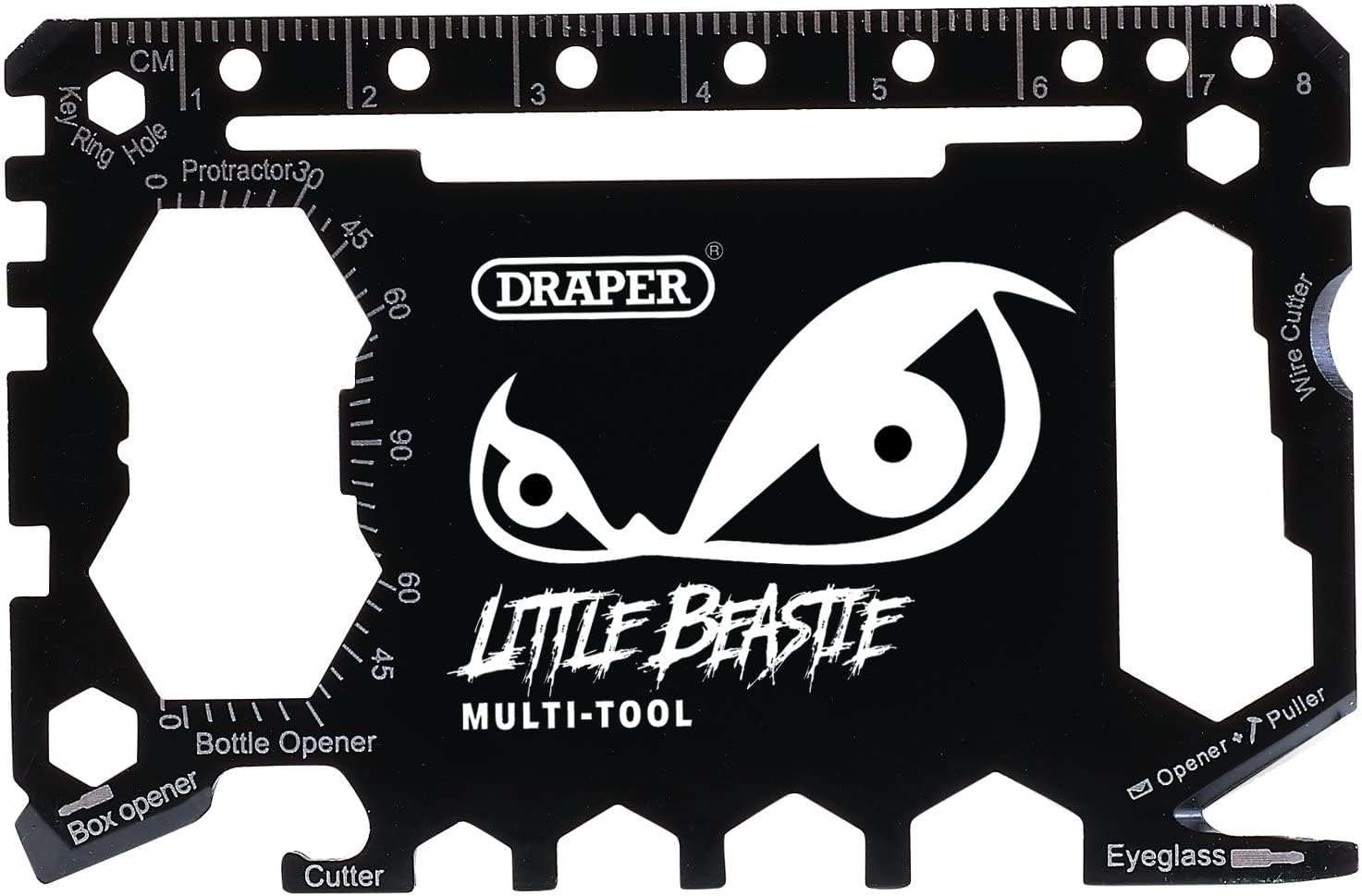 Draper04498 Little Beastie Wallet Multi-tool Silver One Size