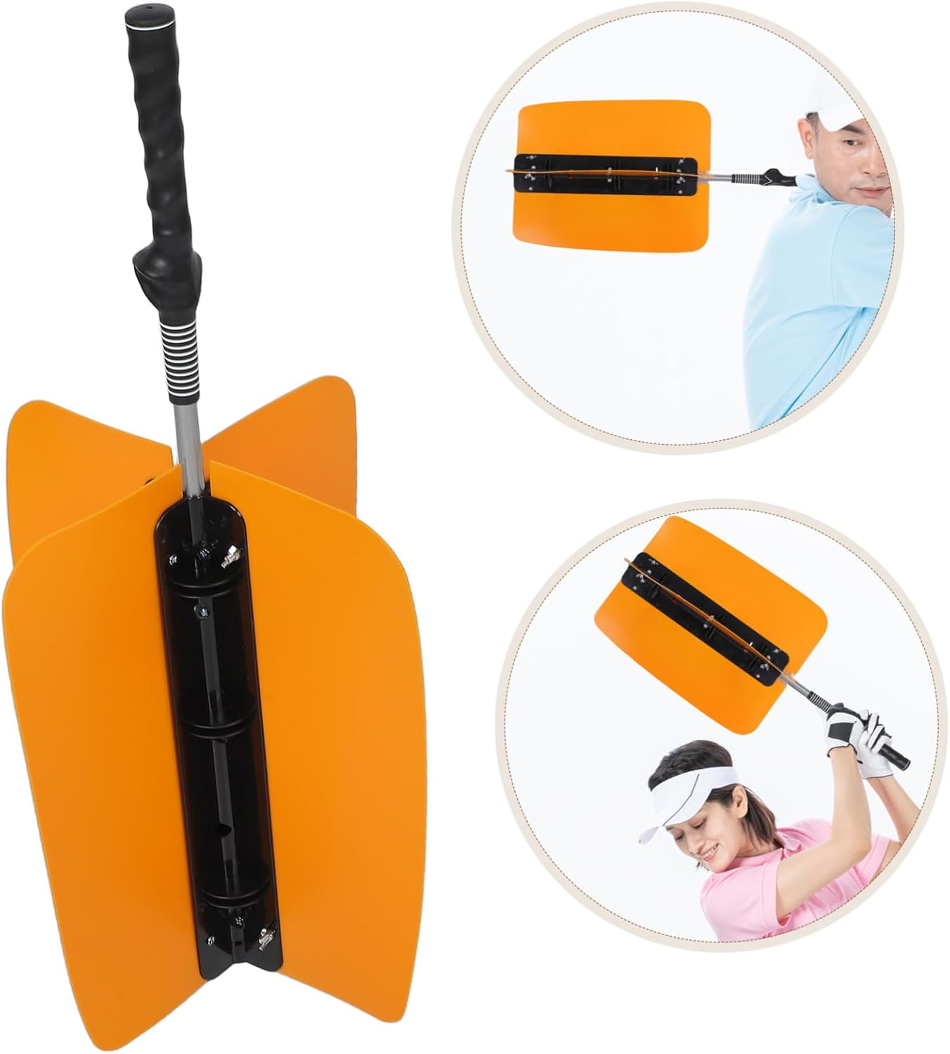 VANZACK Adjustable Wind Resistance Golf Swing Trainer Fan with Silent Motor Portable Golf Power Training Aid for Beginners to Swing Stability Strength and Consistency
