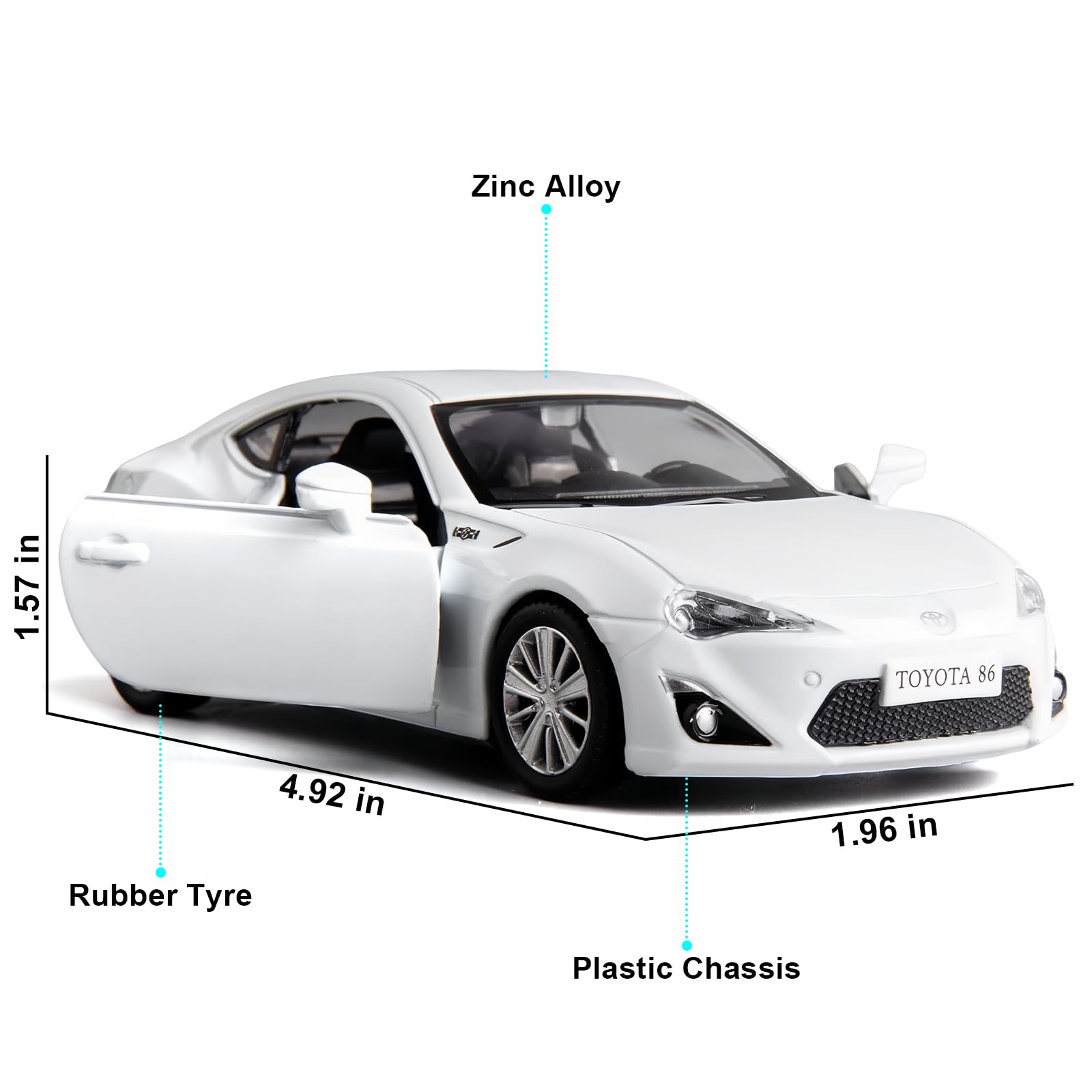 Amazon.com: RMZ City 1:36 Diecasting Alloy Car Model Toyota 86 Toy