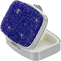 Vista 13 de Pocket Pharmacy Bling - Organizador de medicamentos con 2 compartimentos, pequeño y lindo pastillero, estuche de viaje para monedero, soporte